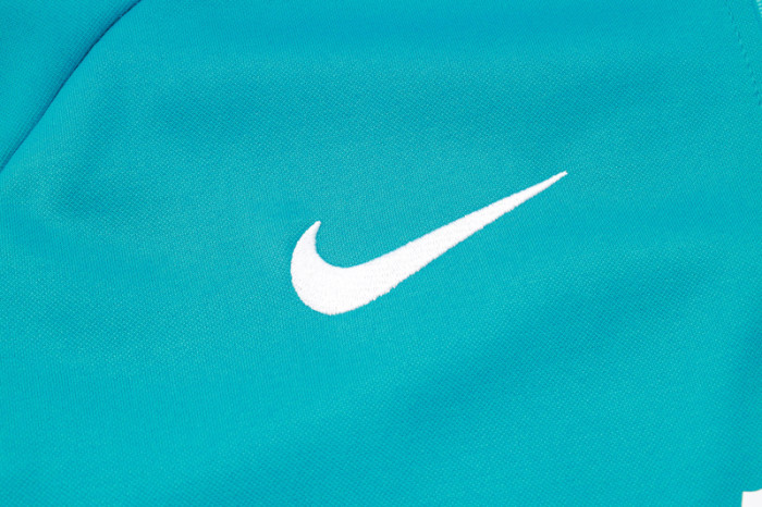 24-25 PSG Lake blue Hoodie Half Pull Tracksuit #F599半拉连帽