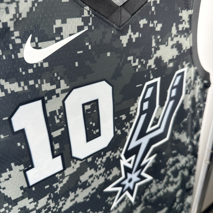 SA Spurs SOCHAN #10 Camouflage color Top Quality Hot Pressing NBA Jersey