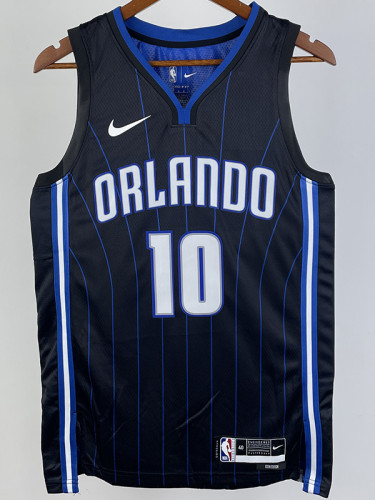 22-23 Magic BOL #10 Black Top Quality Hot Pressing NBA Jersey（黑色条纹）
