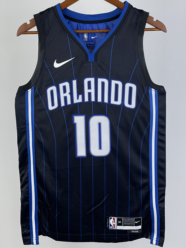 22-23 Magic BOL #10 Black Top Quality Hot Pressing NBA Jersey（黑色条纹）