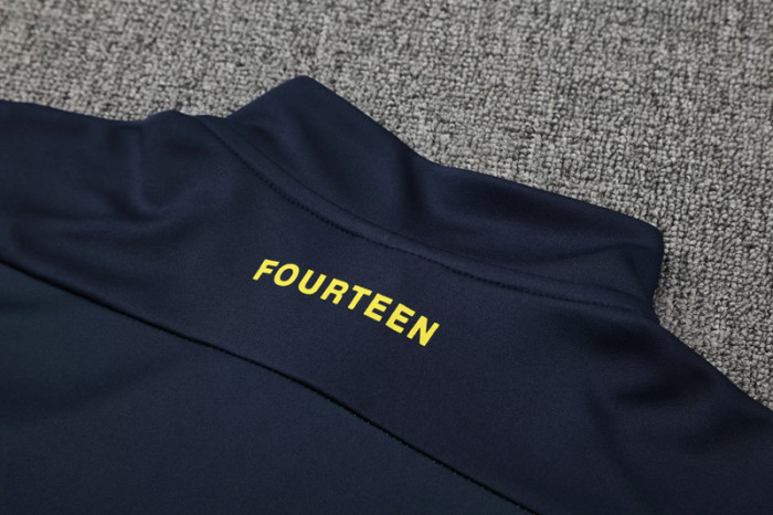2025-26 Cameroon Royal blue Half Pull Tracksuit(半拉链）