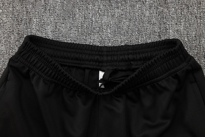 24-25 France Black Kids Half Pull Tracksuit (童装)(半拉链)