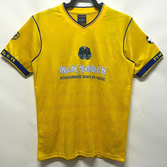 2008 West Ham Iron Maiden #08 Yellow Retro Soccer Jersey