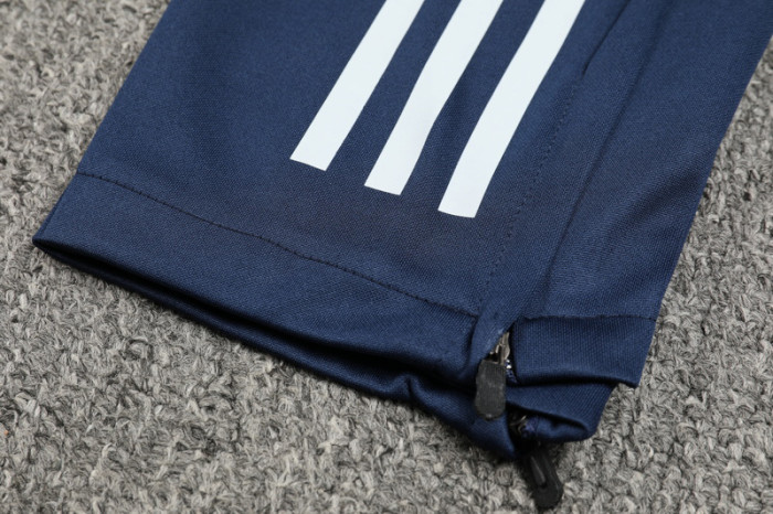 2024 AD Navy blue Kids Half Pull Tracksuit (童装)(半拉链)