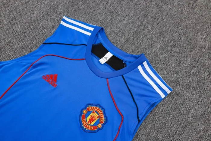 25-26 Man Utd Fancy blue Tank top and shorts suit #D25170