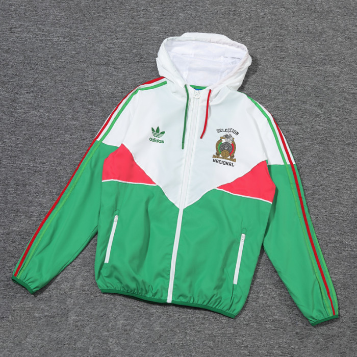 24-25 Mexico White-Green Windbreaker (High Quality)球员