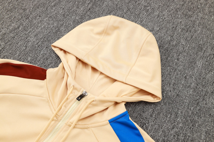 24-25 BAR Earthy Yellow Hoodie Half Pull Tracksuit #F605半拉连帽