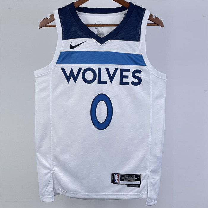 22-23 Timberwolves RUSSELL #0 White Top Quality Hot Pressing NBA Jersey