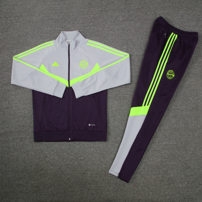 24-25 Bayern Grey Black Jacket Tracksuit #03