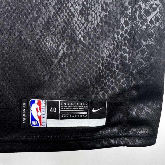 Lakers JAMES JR. #9 Black Top Quality Hot Pressing NBA Jersey(蛇纹)