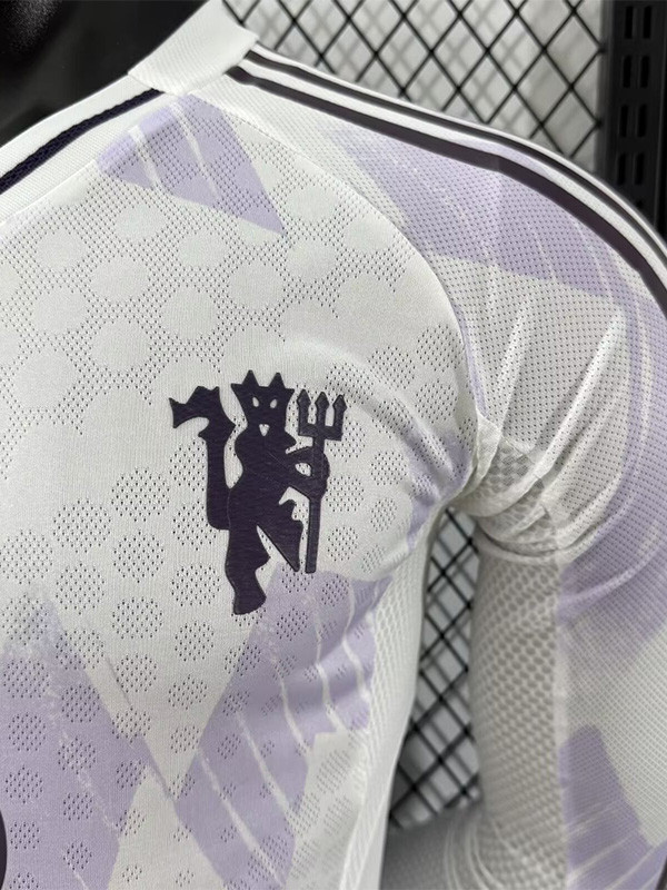 2025-26 Man Utd Away Long Sleeve Player Version Soccer Jersey(长袖球员)