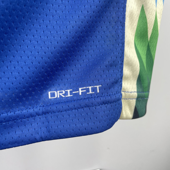 22-23 BUCKS LILLARD #0 Blue City Edition Top Quality Hot Pressing NBA Jersey(V领)
