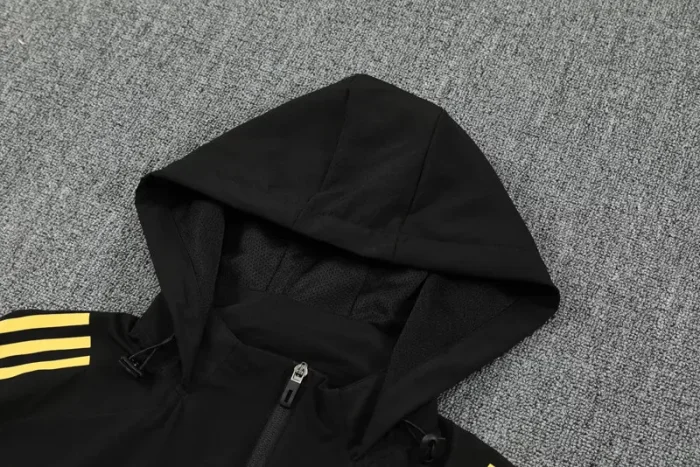 25-26 Man Utd Black Hoodie Jacket Tracksuit