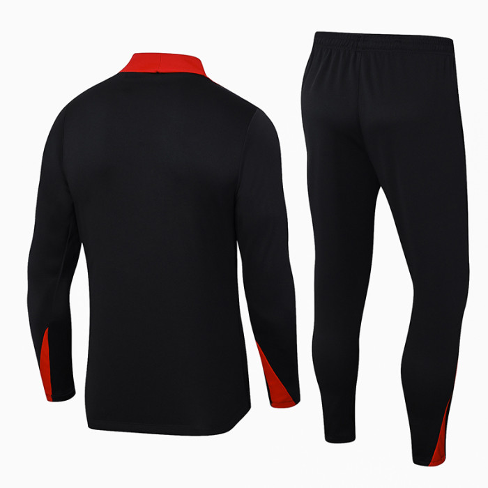 24-25 PSG Black Kids Half Pull Tracksuit (童装)(半拉链)