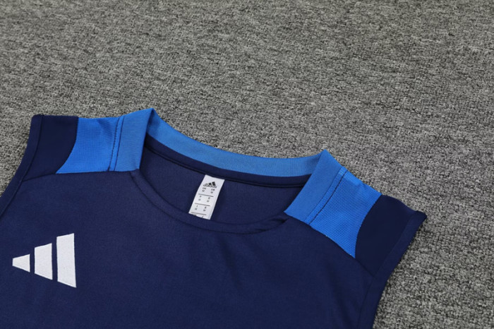 2024 AD Royal blue Tank top and shorts suit