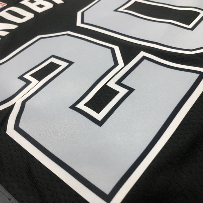 22-23 SA Spurs GINOBILI #20 Black Top Quality Hot Pressing NBA Jersey (Trapeze Edition)