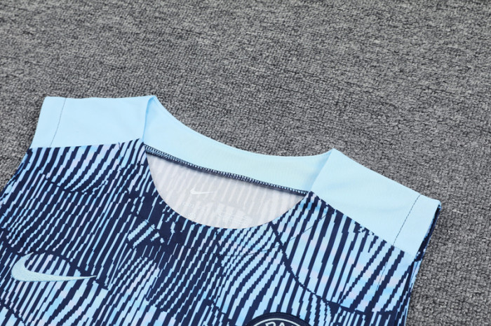 24-25 PSG Light blue Tank top and shorts suit