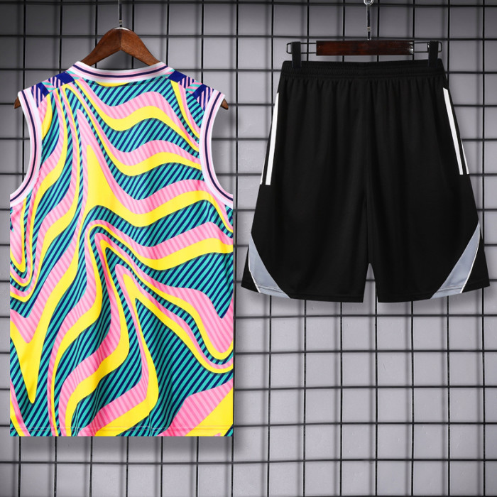 2025-26 RMA Yellow green Tank top and shorts suit