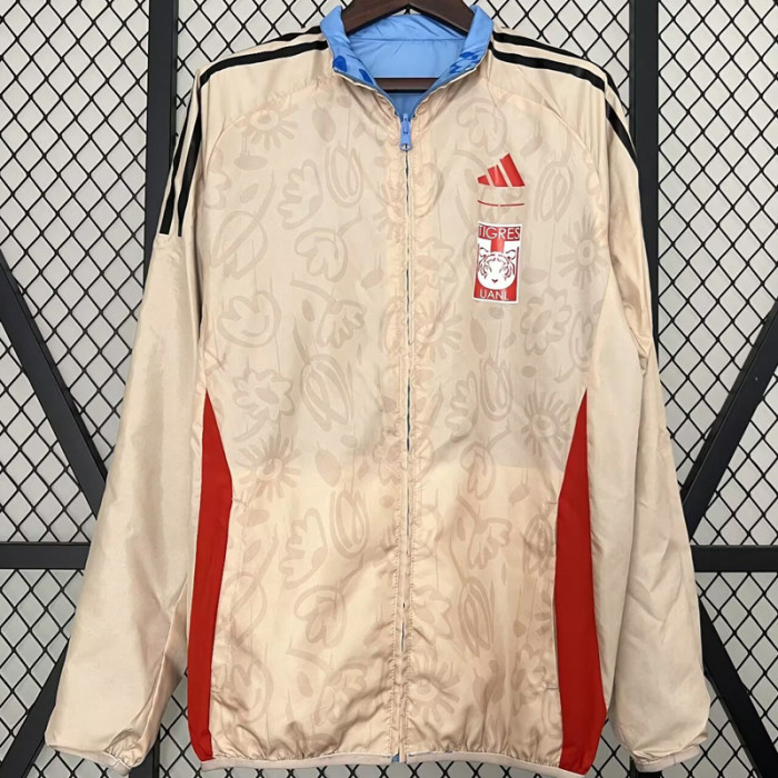 2024 Tigres UANL Blue & Brown Double Sided Windbreaker (双面风衣)