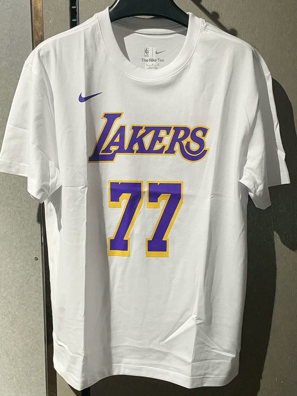 24-25 Lakers DONCIC #77 White High Quality Casual T-Shirt