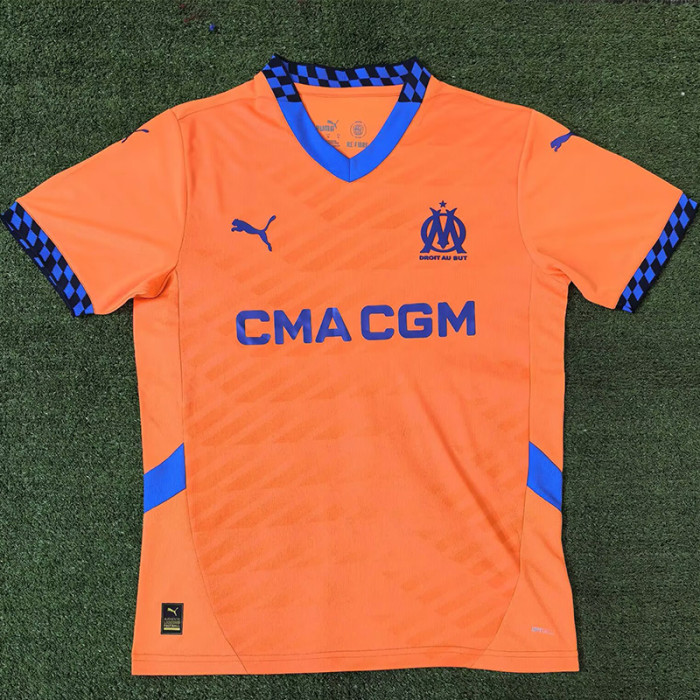 24-25 Marseille Third Fans Soccer Jersey (Print all Sponsor)