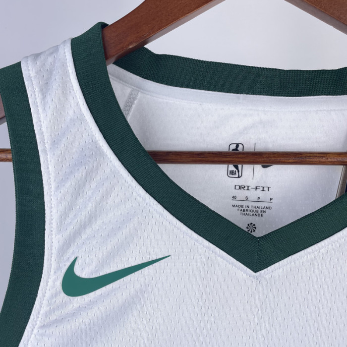 22-23 BUCKS ANTETOKOUNMPO #34 Home White Top Quality Hot Pressing NBA Jersey(V领)