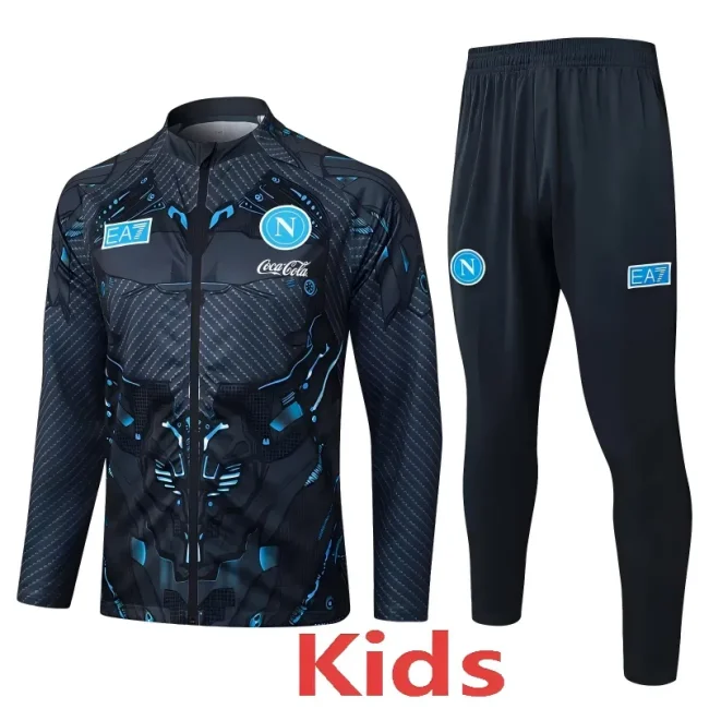 25-26 Napoli Dark grey Kids Jacket Tracksuit #E25161(童装)