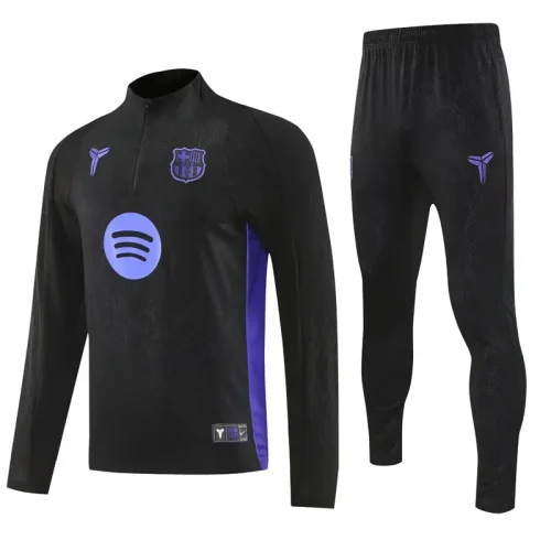 25-26 BAR Black Half Pull Tracksuit (半拉链)