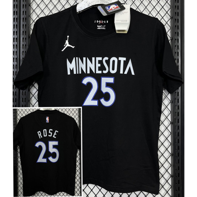 T160 Jordan ROSE #1 Black High Quality Casual T-Shirt