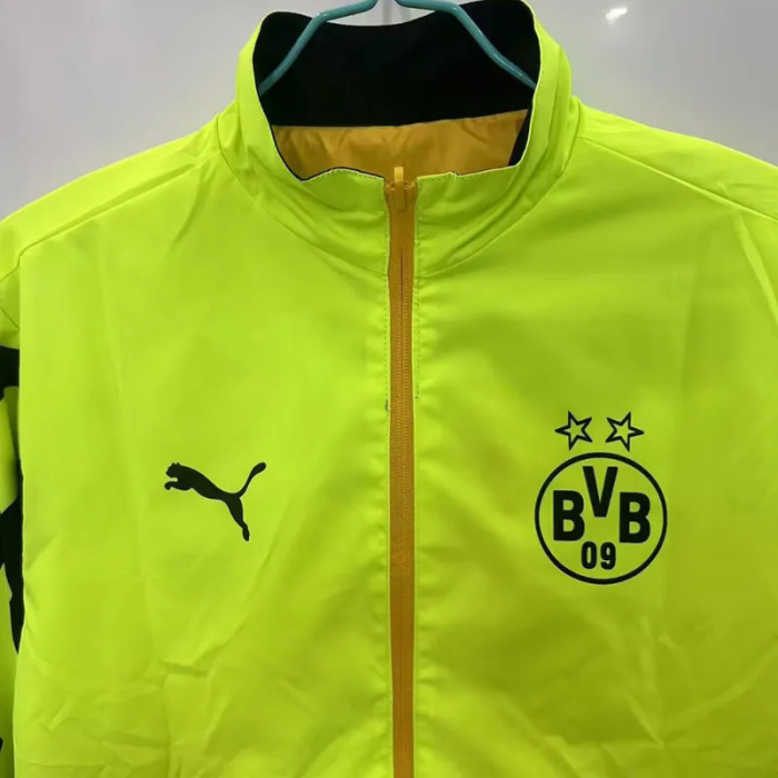 2025-26 Dortmund Yellow & Fluorescent Green Double Sided Windbreaker (双面风衣)