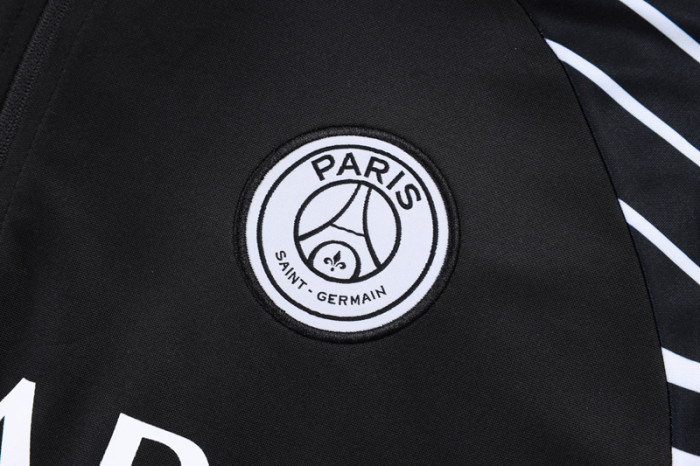 25-26 PSG Jordan Black Kids Half Pull Tracksuit #E25132(童装)(半拉链)