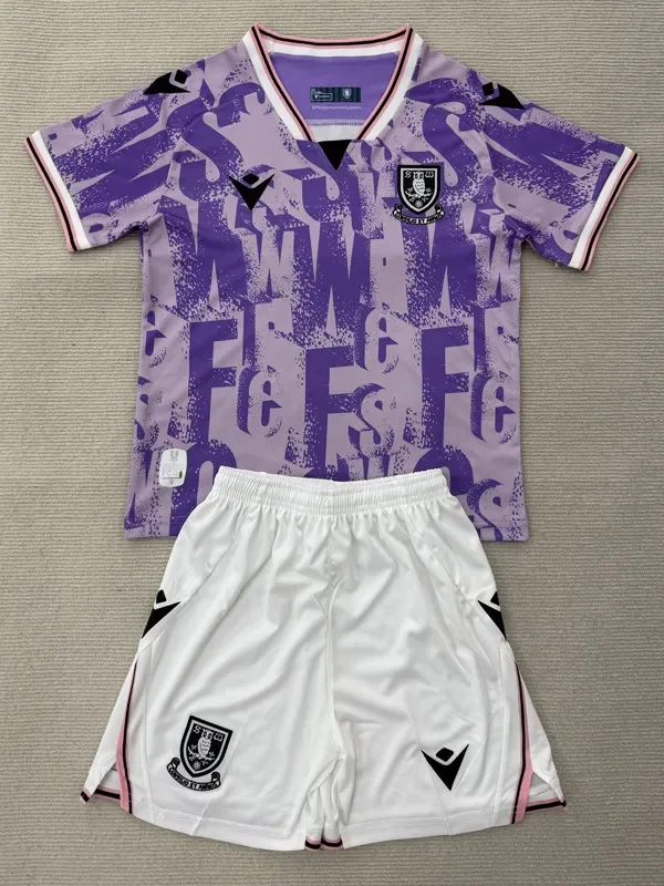 25-26 Sheffield Wednesday Away Kids Soccer Jersey
