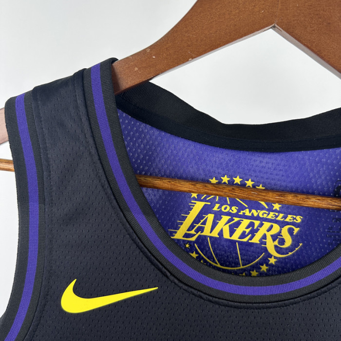 24-25 LAKERS JAMES #23 Royal blue City Edition Top Quality Hot Pressing NBA Jersey