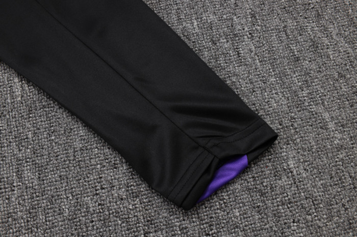 25-26 BAR Black Half Pull Tracksuit #B2558(半拉链)