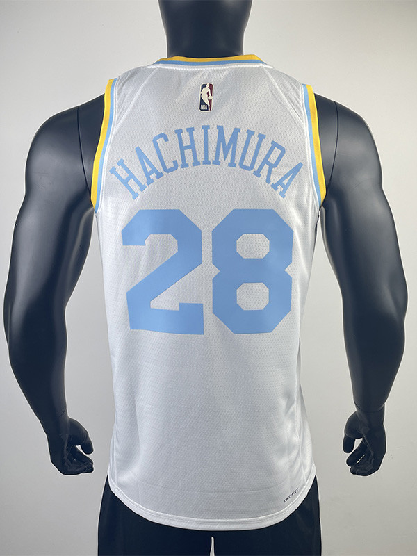 22-23 LAKERS HACHIMURA #28 White Retro Top Quality Hot Pressing NBA Jersey