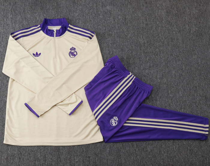 2025-26 RMA Khaki Kids Half Pull Tracksuit #E2547(童装)(半拉链)