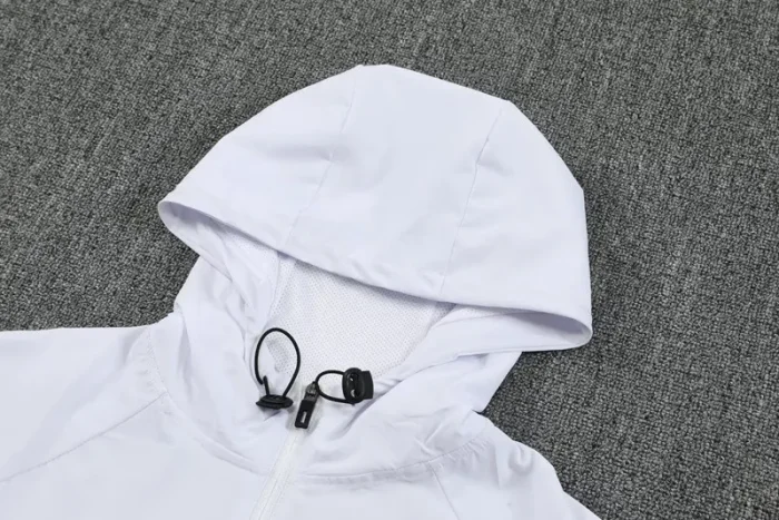 2025-26 PSG White Hoodie Jacket Tracksuit