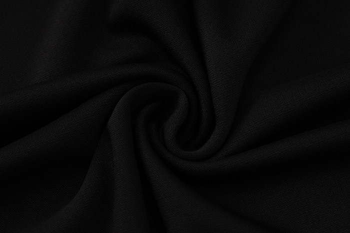 2025 AD Black Half Pull Tracksuit (半拉链)