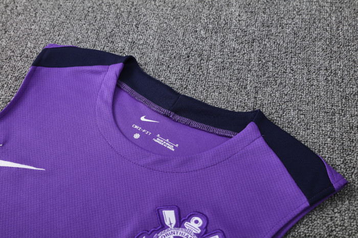 25-26 Corinthians Purple Tank top and shorts suit