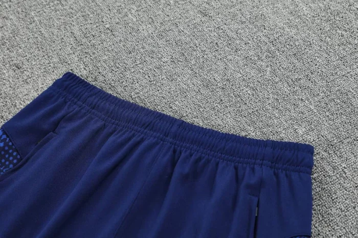 2025-26 Marseille Royal blue Half Pull Tracksuit (半拉链)