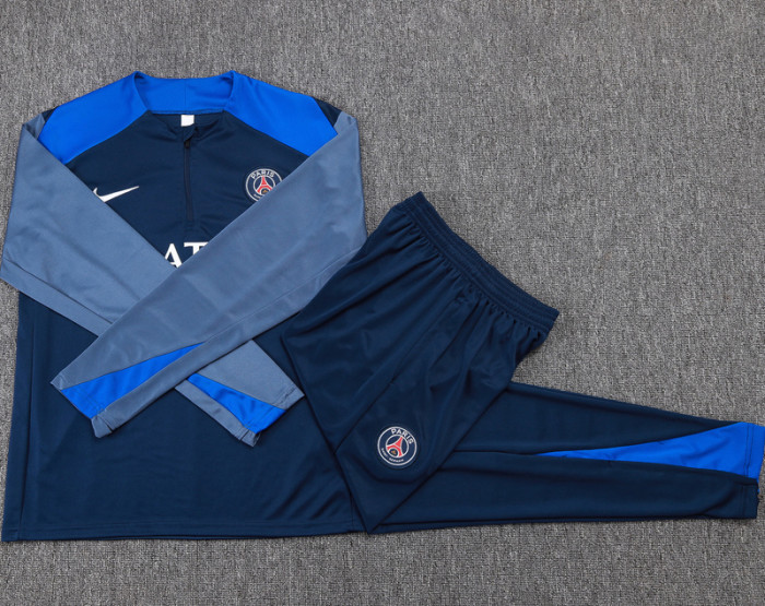 25-26 PSG Royal blue Half Pull Tracksuit #B2585(半拉链)