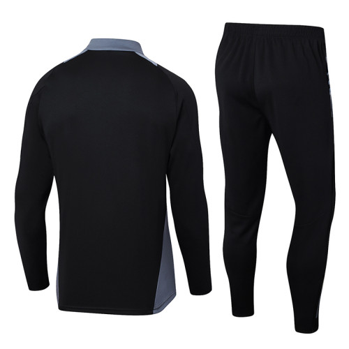 24-25 AD Black Half Pull Tracksuit #06 (半拉链)