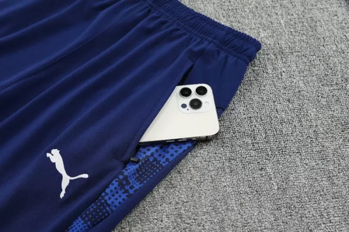 2025-26 Marseille Royal blue Half Pull Tracksuit (半拉链)
