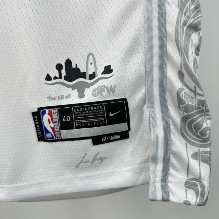 24-25 Dallas Mavericks FLAGG #32 White City Edition Top Quality Hot Pressing NBA Jersey