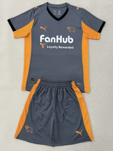 25-26 Derby County Away Kids Soccer Jersey