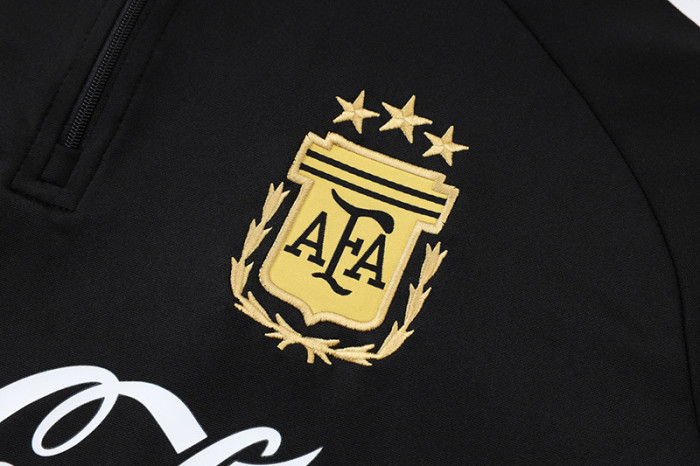 25-26 Argentina Black Half Pull Tracksuit (半拉链)