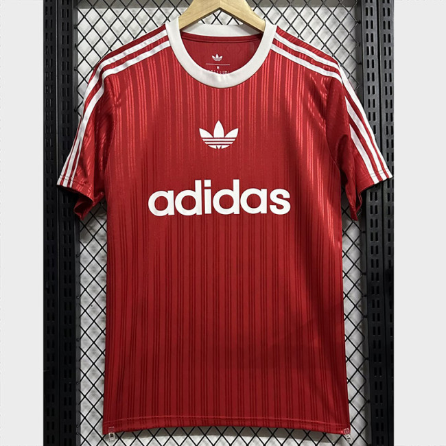 2025 AD Casual Red Fans Training shirts *三叶草