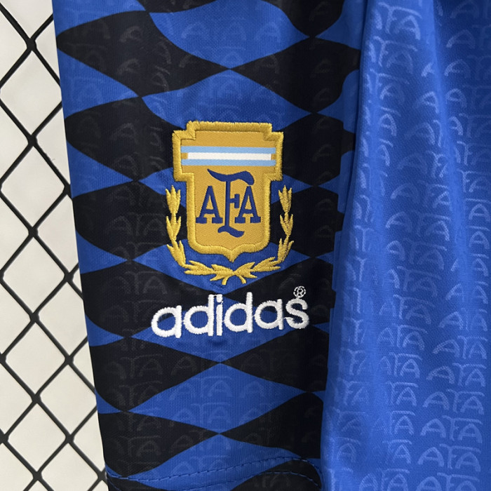 1994 Argentina Away Kids Retro Soccer Jersey