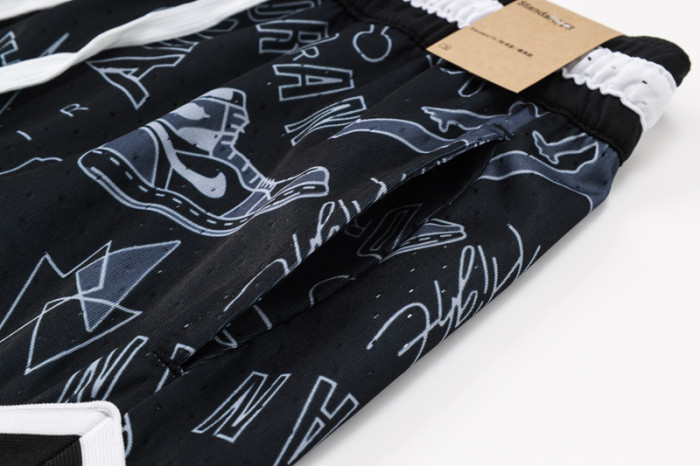 C2441 Jordan Black Casual Short Pants