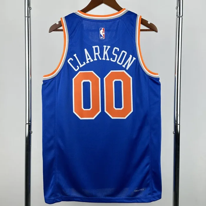 2022-23 KNICKS CLARKSON #00 Blue Top Quality HotPressing NBA Jersey
